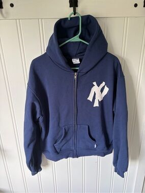 Akimbo Club "NY Noodle" Heavyweight Zip-Up Hoodie - Navy - Size M
